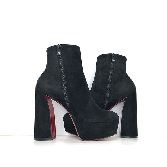 Christian Louboutin Movida 130 Suede Platform Booty 37.5 - Picture 3 of 8
